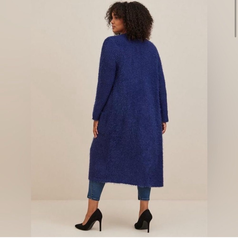 Popcorn Duster Open Front Sweater NWOT - Picture 3 of 9